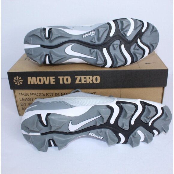 Nike Alpha Huarache 4 KYSTN Baseball Shoes Men's 9.5 Gray White DJ6524 012 NWB - Picture 6 of 12